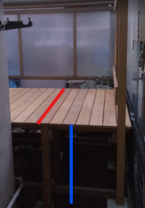 裏庭バックヤードウッドデッキを製作