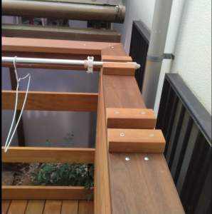 洗濯干しウッドデッキ　吹田市