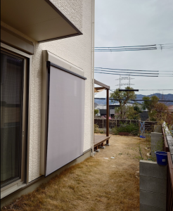 ウッドデッキとアウターシェード　西宮市